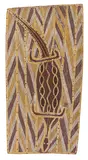David Malangi, (Goanna Men) 1966, 1966, natural earth pigments on bark
