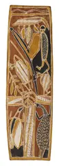 Mick Magani, (Untitled), natural earth pigments on eucalyptus bark