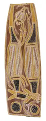 (Untitled) by Bilinyara Nabegeyo, natural earth pigments on eucalyptus bark, offered Oct 2015