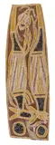 Bilinyara Nabegeyo, (Untitled), natural earth pigments on eucalyptus bark