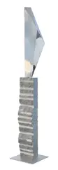 Fin (2003) by Burt Flugelman, 2003, stainless steel and black granite, offered Oct 2015