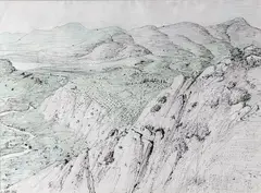 (Delphi) 1966 by Lloyd Rees, 1966, watercolour, ink and pencil on paper, sold Aug 2015
