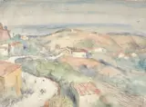 Lloyd Rees, From the Terrace - Morning 1973, 1973, watercolour on paper