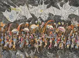 (Bat Festival, Bali) by Donald Friend, watercolour, ink and gouache on paper, sold Aug 2015