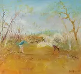 David Boyd, May I have the Pleasure? (1969), 1969, oil on composition board