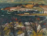 George Lawrence, Kiama, oil on composition board