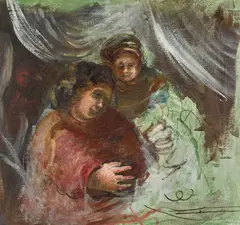 Figure Study (1948-1949) by Arthur Boyd, 1948-1949, oil on canvas on board, offered Aug 2015