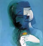 The Yellow Flower (1964) by Charles Blackman, 1964, oil on canvas on board, sold Aug 2015