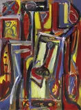Dick Watkins, Bend Sinister 1984, 1984, synthetic polymer paint on canvas
