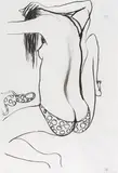 Bondi by Brett Whiteley, charcoal on paper, sold Aug 2015