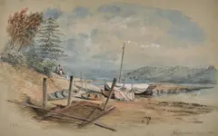 John Black Henderson, Rushcutter Bay 1860, 1860, watercolour, pencil and gouache on paper