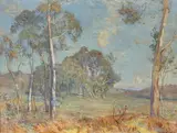 A Pastoral by Hans Heysen, watercolour on paper, offered Aug 2015