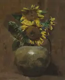 Sunflowers (1929) by Arthur Streeton, 1929, oil on canvas, offered Aug 2015