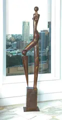 Another View, Another Border 1999 by Paul Dibble, 1999, bronze, sold Jul 2015