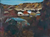 North Queensland Township (1962) by Ray Crooke, 1962, oil and tempera on canvas on board, offered Jul 2015