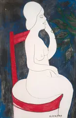 Charles Blackman, Salome (1991), 1991, pastel on paper on canvas