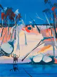 Shoalhaven with Black Ram (1993) by Arthur Boyd, 1993, oil on composition board, sold Jul 2015