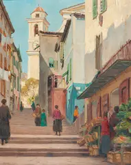 Herbert Rose, The Street, oil on canvas