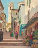 Herbert Rose, The Street, oil on canvas
