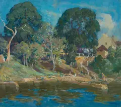 A. H. Fullwood, Lavender Bay, oil on canvas on board