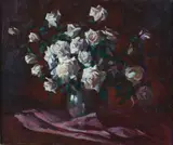 Ng Po Wan, (White Roses) 1956, 1956, oil on canvas