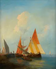 Theodor Baikoff, (Sailing Boats), oil on canvas