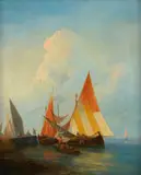 Theodor Baikoff, (Sailing Boats), oil on canvas