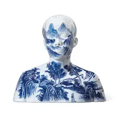 Ah Xian, China, China - Bust 53 (1999), 1999, cast porcelain with hand-painted underglaze decoration