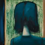 Rain 1959 by Charles Blackman, 1959, oil and enamel paint on composition board, sold Apr 2015