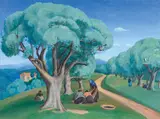 Rah Fizelle, Olive Gatherers (1930), 1930, oil on canvas on board