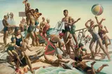 Charles Meere And Studio, Australian Beach Pattern (circa 1940), 1940, oil on canvas