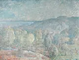 Lloyd Rees, The Slopes of Mt. Saddleback I 1970-1971, 1970-1971, oil on canvas