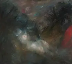 Sleeping Nude (1962) by Arthur Boyd, 1962, oil and tempera on composition board, offered Apr 2015