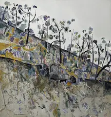 Fred Williams, Trees on a Hillside, Steiglitz (1977), 1977, oil on canvas