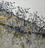 Fred Williams, Trees on a Hillside, Steiglitz (1977), 1977, oil on canvas