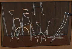 Outing 1978 by John Brack, 1978, oil on canvas, sold Apr 2015