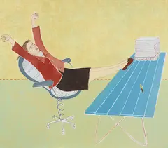 Finished 2001 by Vivienne Shark Lewitt, 2001, oil on linen, sold Apr 2015