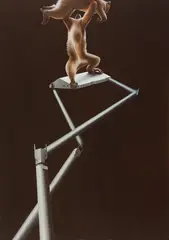 Sam Leach, The Lift (2009), 2009, oil on canvas