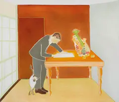 Receipt 2001 by Vivienne Shark Lewitt, 2001, oil on linen, offered Apr 2015