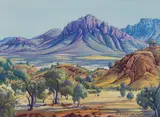 (Haast's Bluff) by Albert Namatjira, watercolour on paper, sold Apr 2015