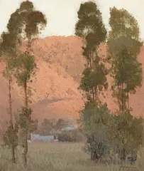 Elioth Gruner, Afterglow 1919, 1919, oil on canvas on board