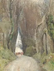 Earliest Spring in Cornwall 1919 by Tom Roberts, 1919, oil on canvas on board, offered Apr 2015