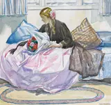 Thea Proctor, Lady with Camelias (circa 1923)