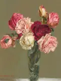 Hans Heysen, Roses 1921, 1921, oil on canvas on board