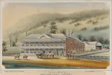 William Tibbitts, Royal Hotel, Ferntree Gully Victoria, watercolour, pen and ink on paper
