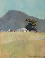 Harry Garlick, Shiel's Paddock 1902, 1902, oil on board