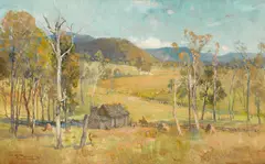 A. H. Fullwood, The Settler's Hut 1894, 1894, oil on wood panel