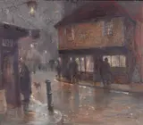 A. H. Fullwood, Old Curiosity Shop, oil on board