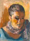Judy Cassab, Marina with Scarf (1990)