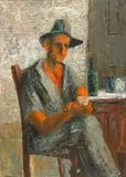 A Country Man 1969 by Sali Herman, 1969, oil on canvas, sold Mar 2015
